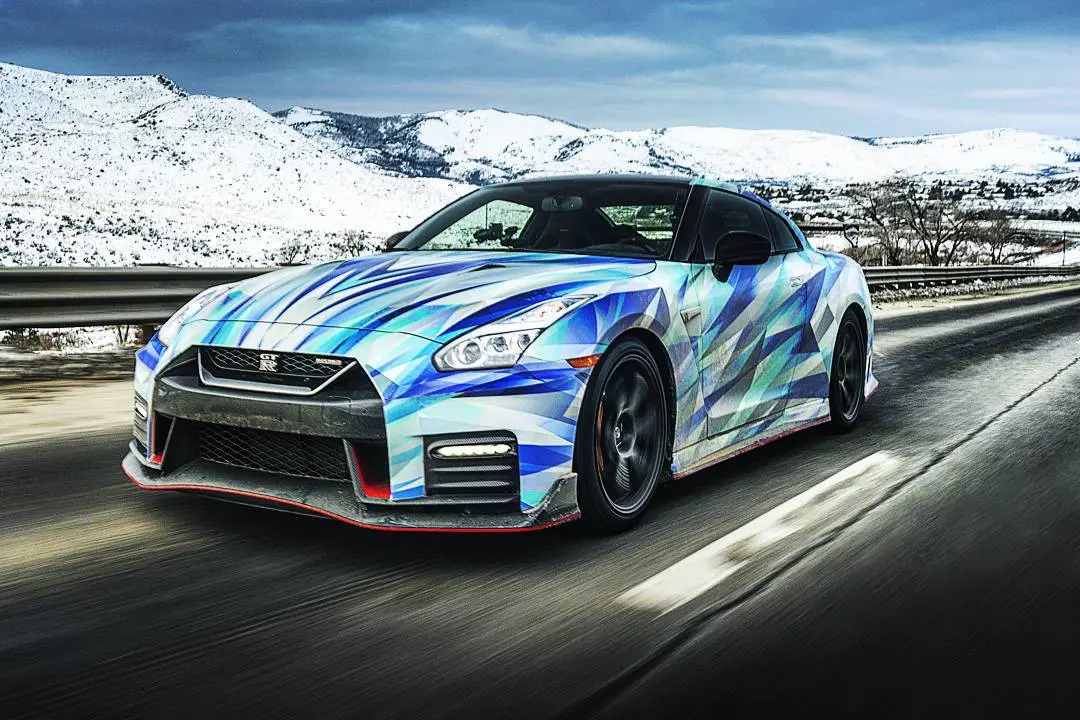 2017 Nissan GTR Nismo wrapped in BLUE ICE